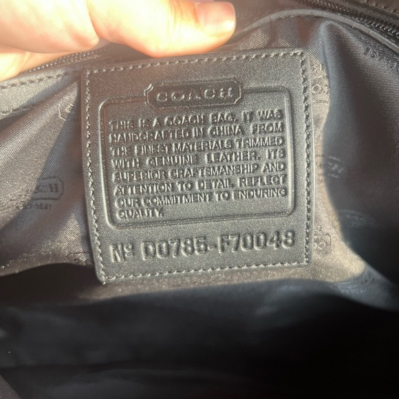 Coach Black Leather Canvas Twill Laptop Bag **fits 15” laptop - Picture 8 of 12